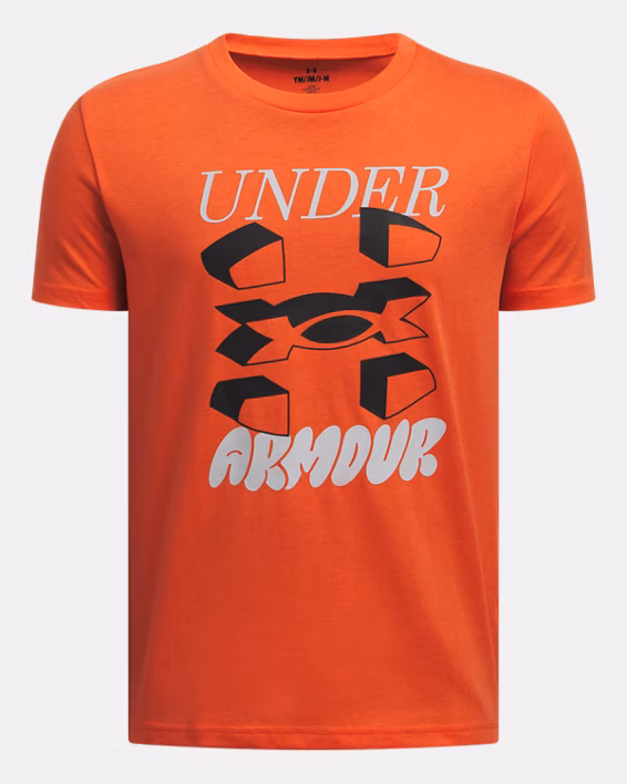 UA Split Big Logo Boys' Short Sleeve