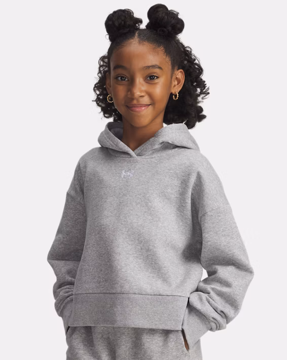 UA Rival Fleece Girls' Crop Hoodie