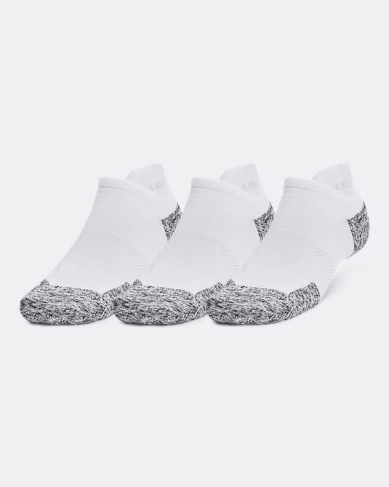 UA ArmourDry® Unisex Run Cushion 3-Pack No Show Socks