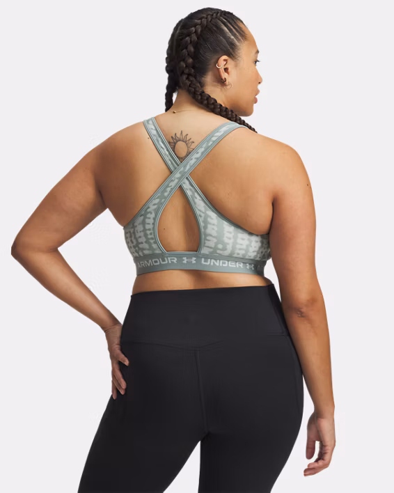 Armour® Mid Crossback Printed Women's Sports Bra