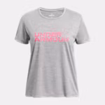 UA Tech™ Twist Wordmark Logo Girls' Short Sleeve