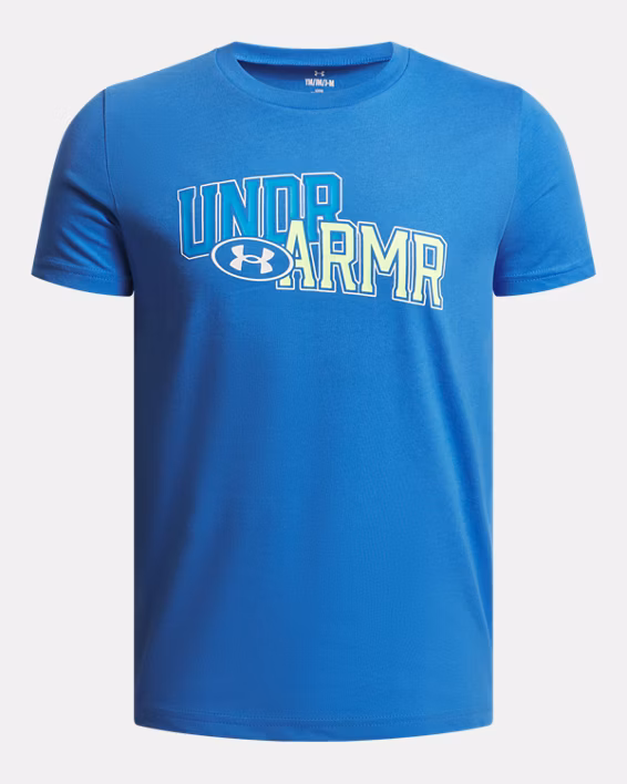 UA Overlay Wordmark Boys' Short Sleeve