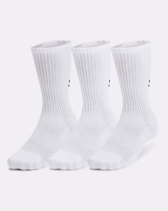 UA Training Cotton Unisex 3-Pack Crew Socks