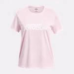 UA Tech™ Twist Wordmark Logo Girls' Short Sleeve