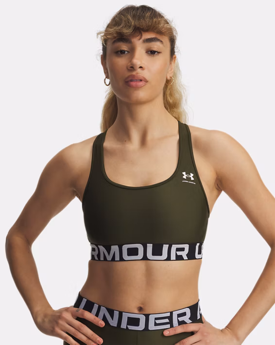 HeatGear® Armour Mid Branded Women's Sports Bra