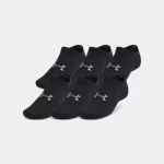 UA Essential Unisex 6-Pack No-Show Socks
