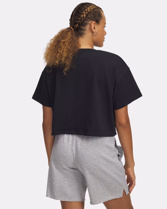 UA Varsity Mix Heavyweight Women's Crop Short Sleeve