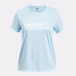 UA Tech™ Twist Wordmark Logo Girls' Short Sleeve