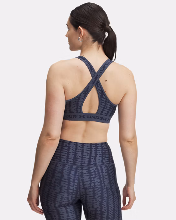 Armour® Mid Crossback Printed Women's Sports Bra