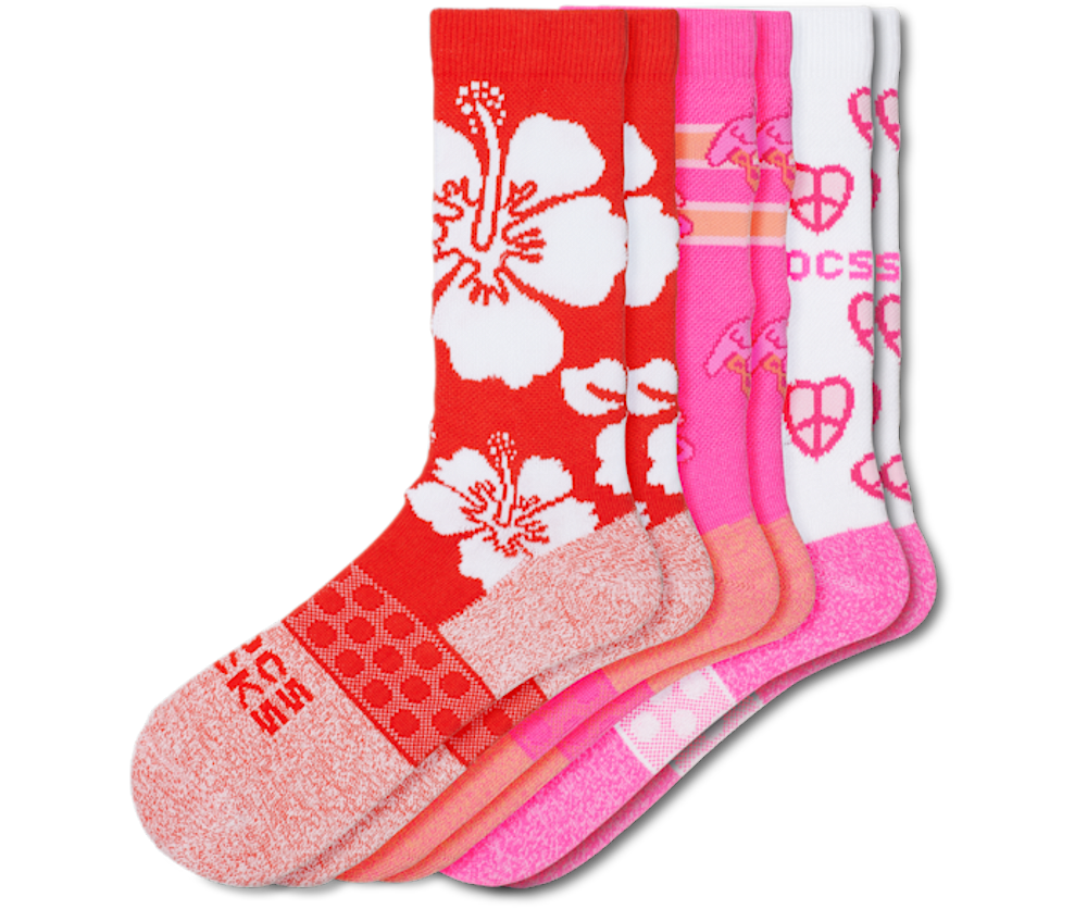 Crocs Socks Adult Crew Retro Resort 3 Pack