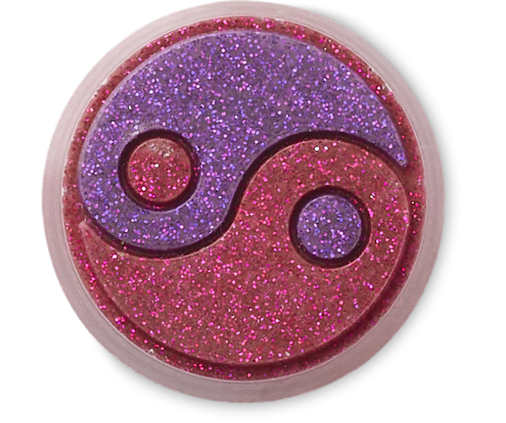Glitter Pink Yin Yang