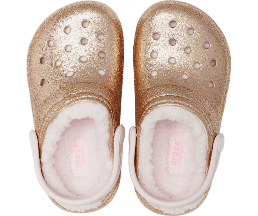 Toddler Classic Lined Glitter Clog