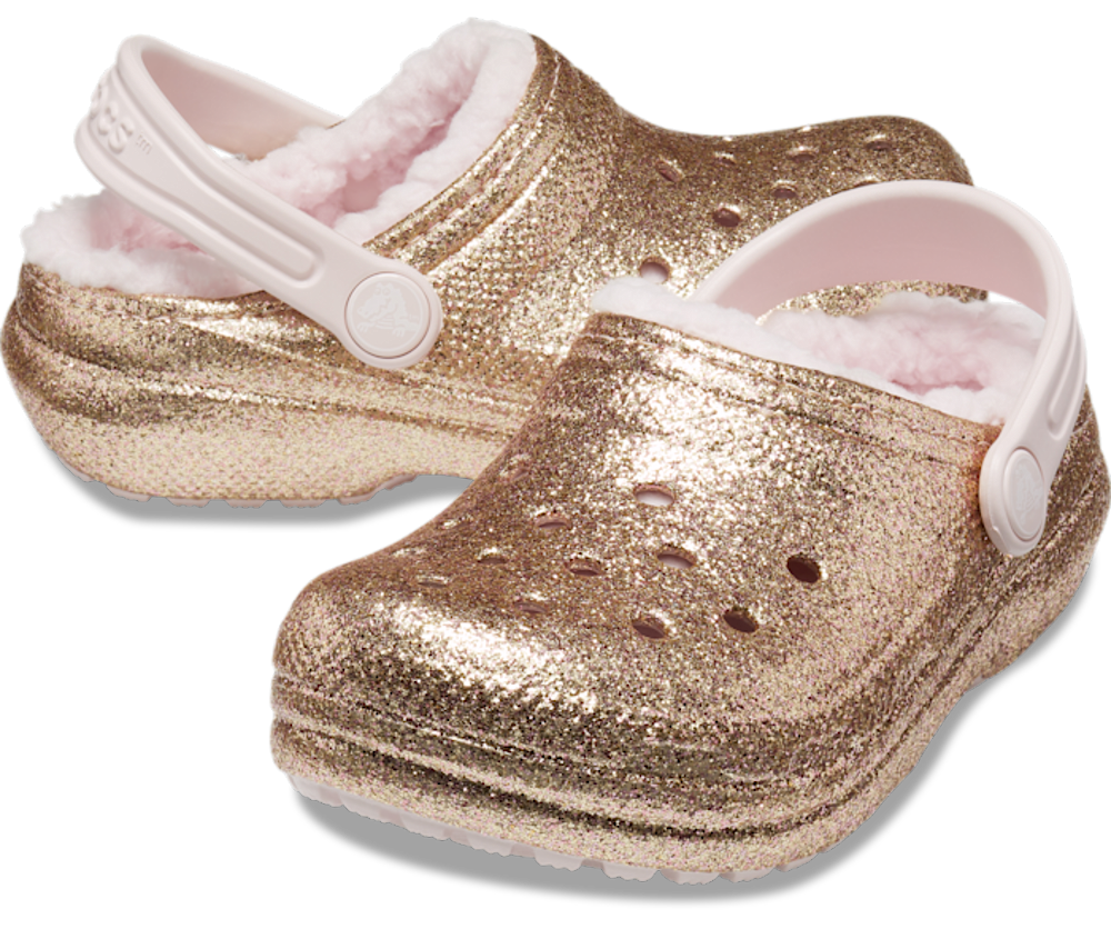 Toddler Classic Lined Glitter Clog