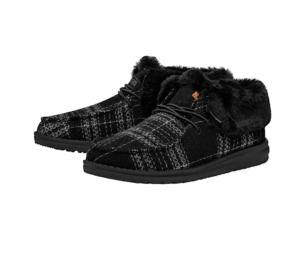 Wendy Fold Boot Plaid Cozy