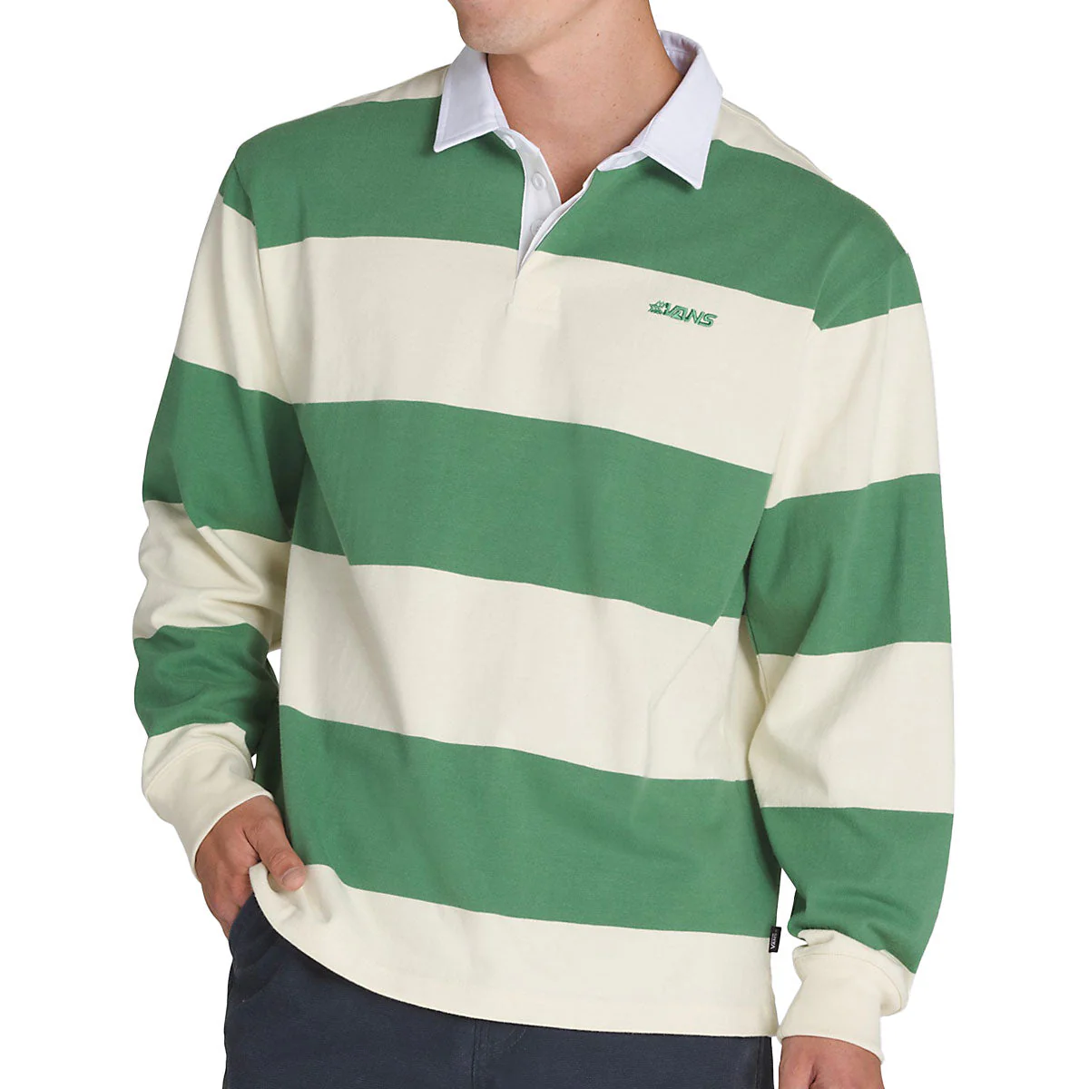Vans Ward Stripe Rugby Long Sleeve Knit Shirt