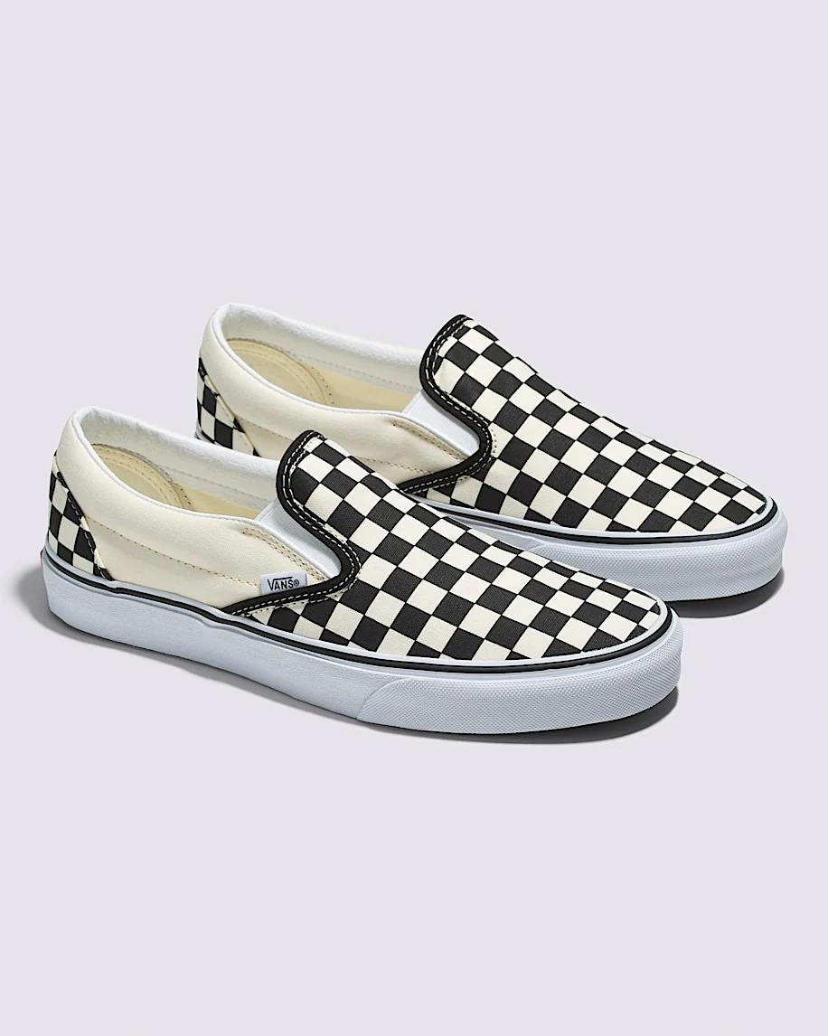 Classic Slip-On Checkerboard Wide Shoe
