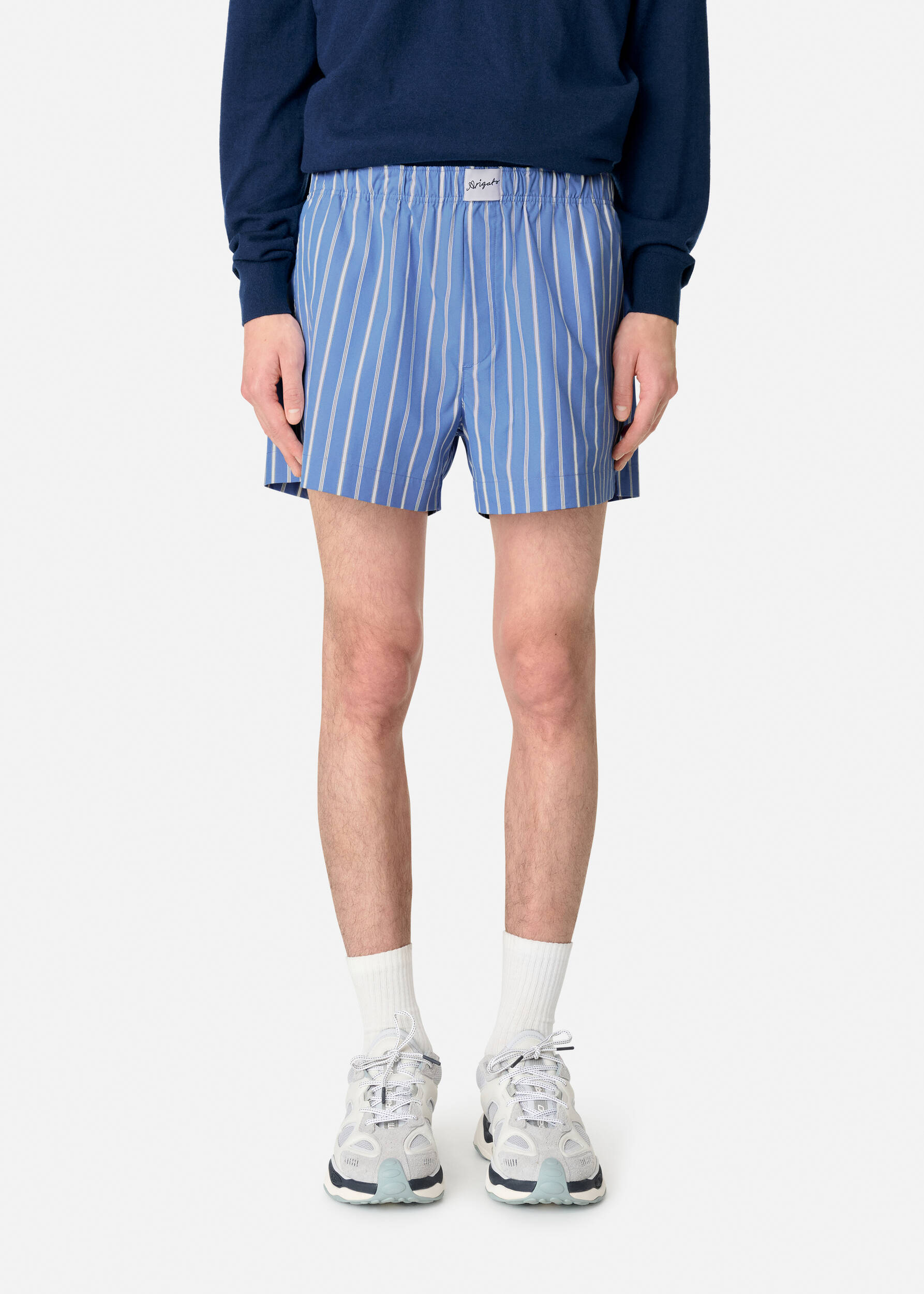 Striped Cotton Shorts