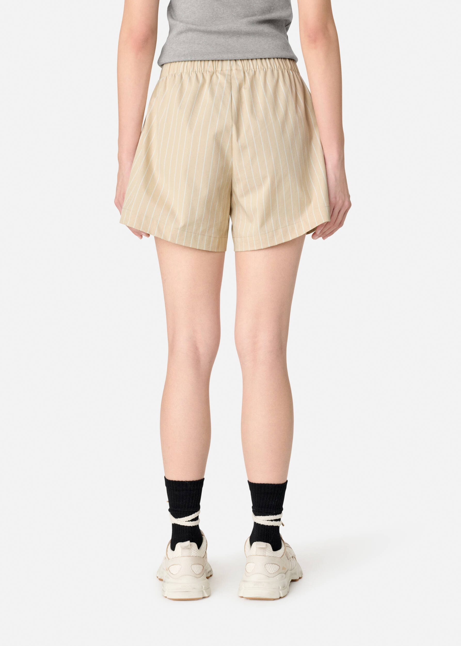 Striped Cotton Shorts