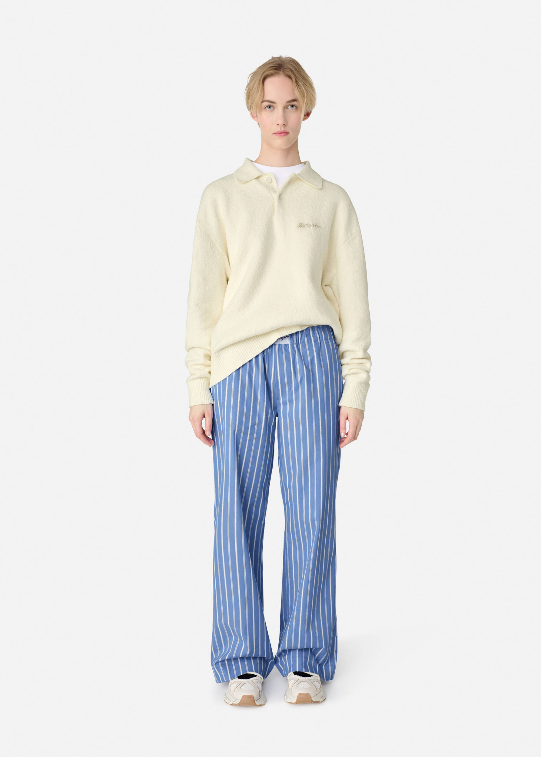 Striped Cotton Trousers