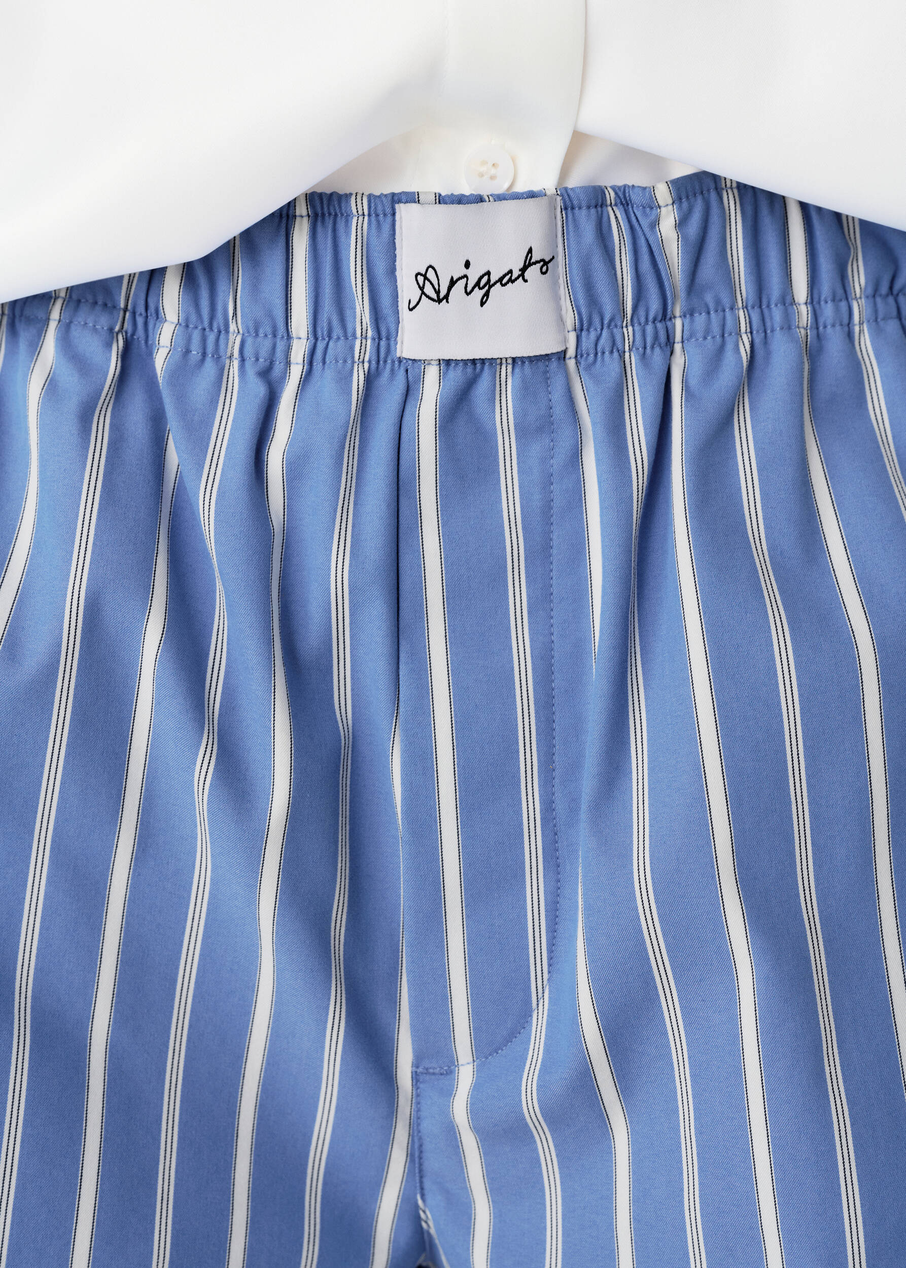 Striped Cotton Shorts