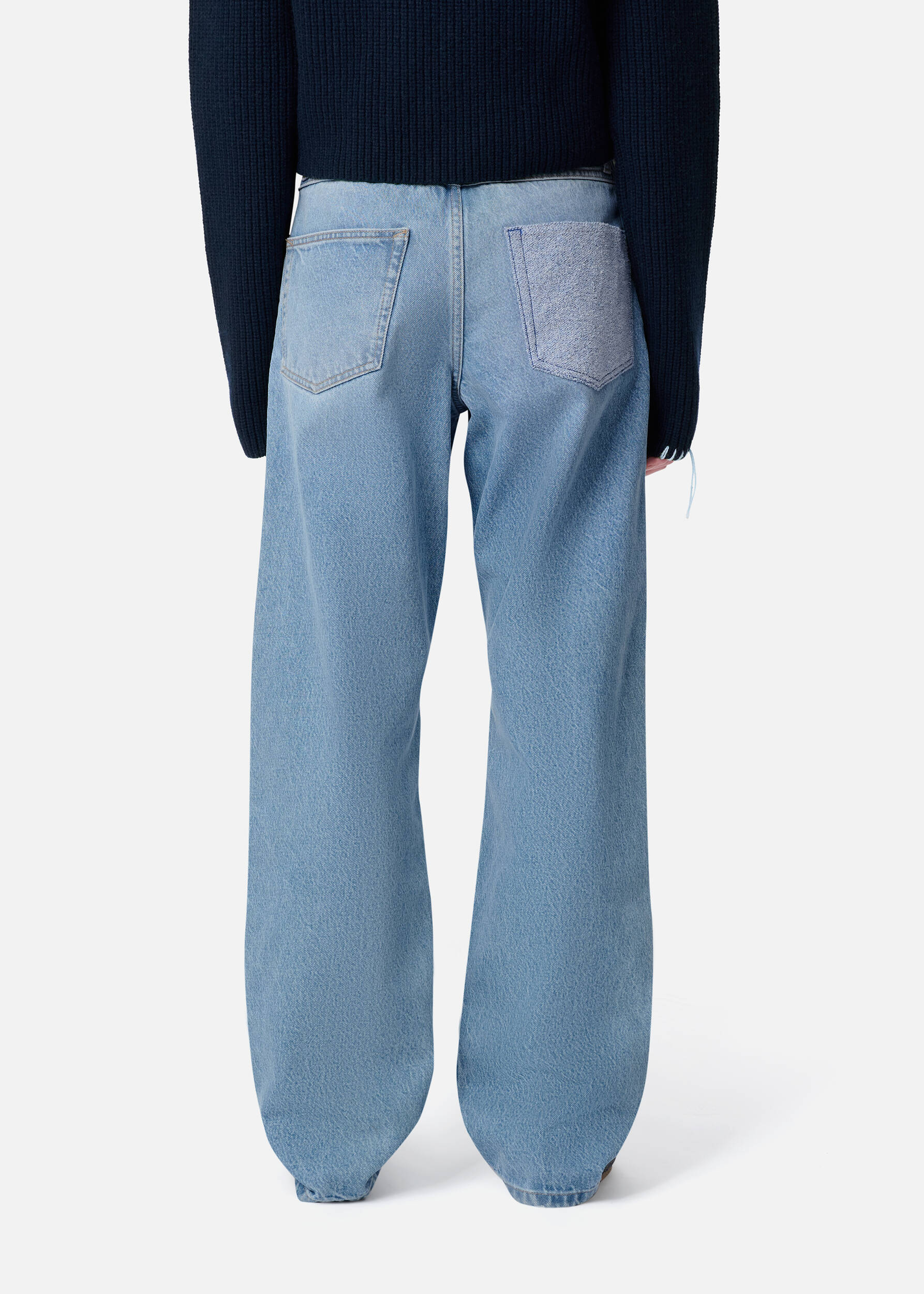 Zine Embroidered Patch Jeans
