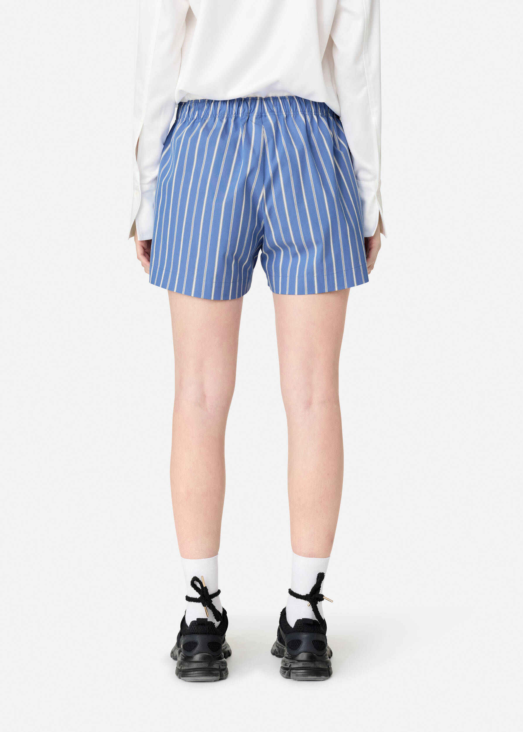 Striped Cotton Shorts