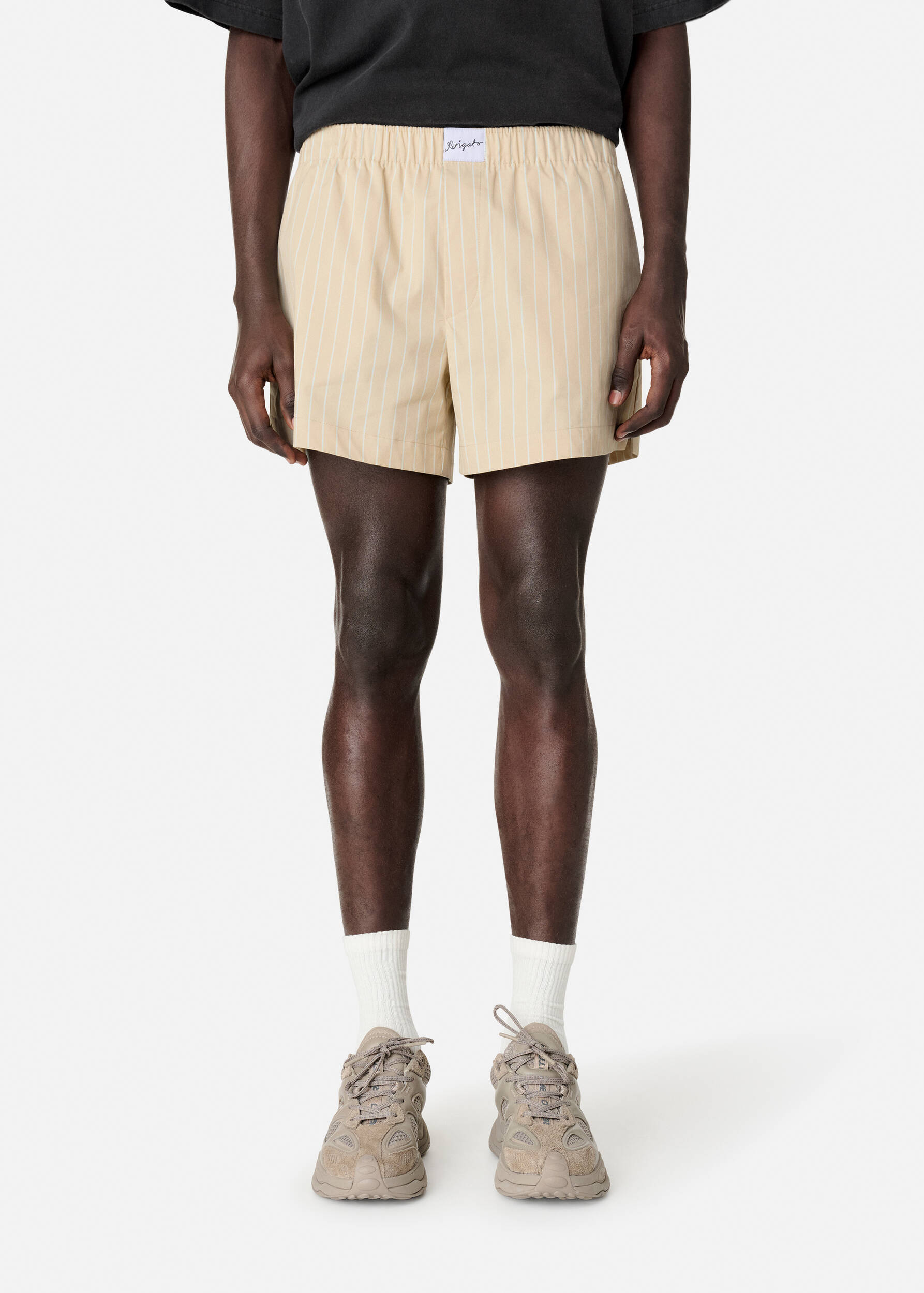 Striped Cotton Shorts