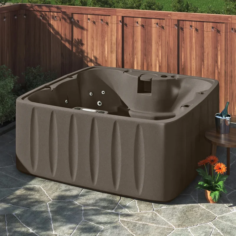 Aquarest Spas, Powered By Jacuzzi® Pumps 6 - Person 29 - Jet Square Plug And Play Hot Tub with Ozonator
