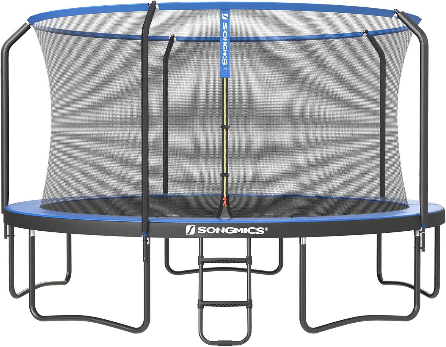 SONGMICS Trampolin Outdoor Ø 427 cm. rundes Gartentrampolin mit Sicherheitsnetz und Leiter. Randabdeckung. gepolstertes Gestell. für Kinder