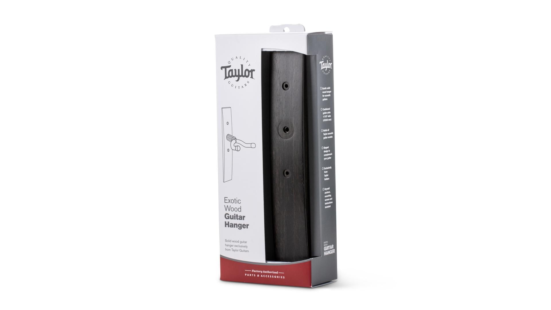 Taylor Guitar Wall Hanger - Ebony, No Inlay