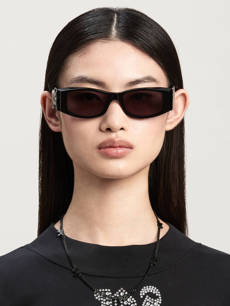 PALM ANGELS Black Angel Sunglasses
