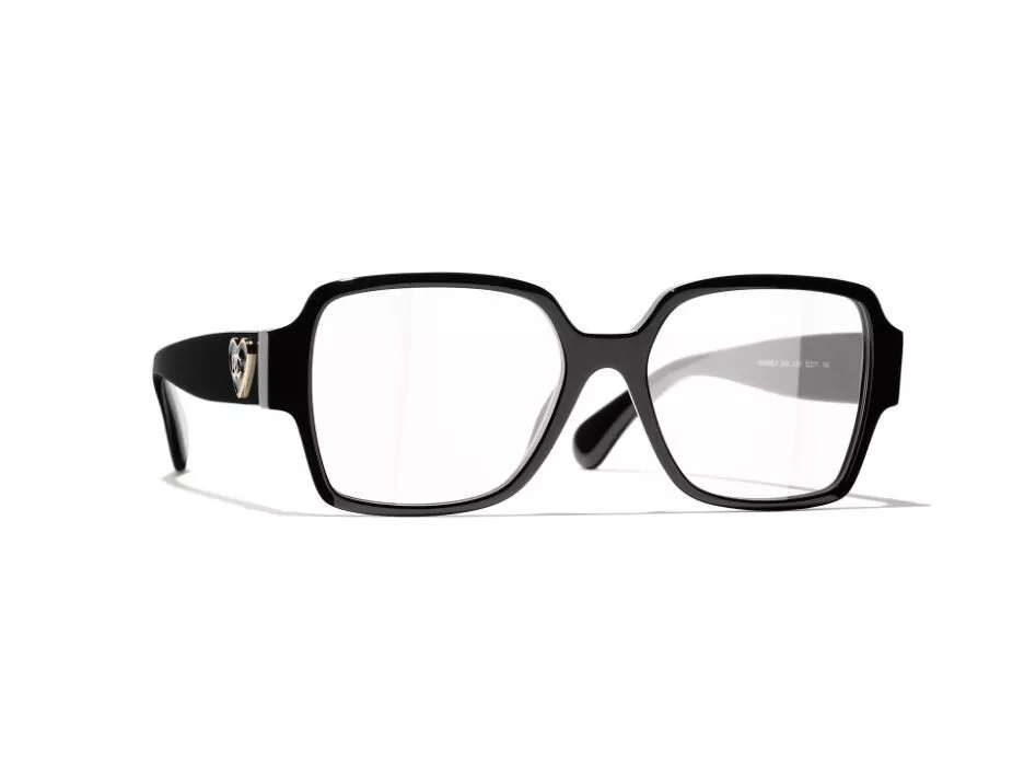 CHANEL Square Black Eyeglasses CH3438
