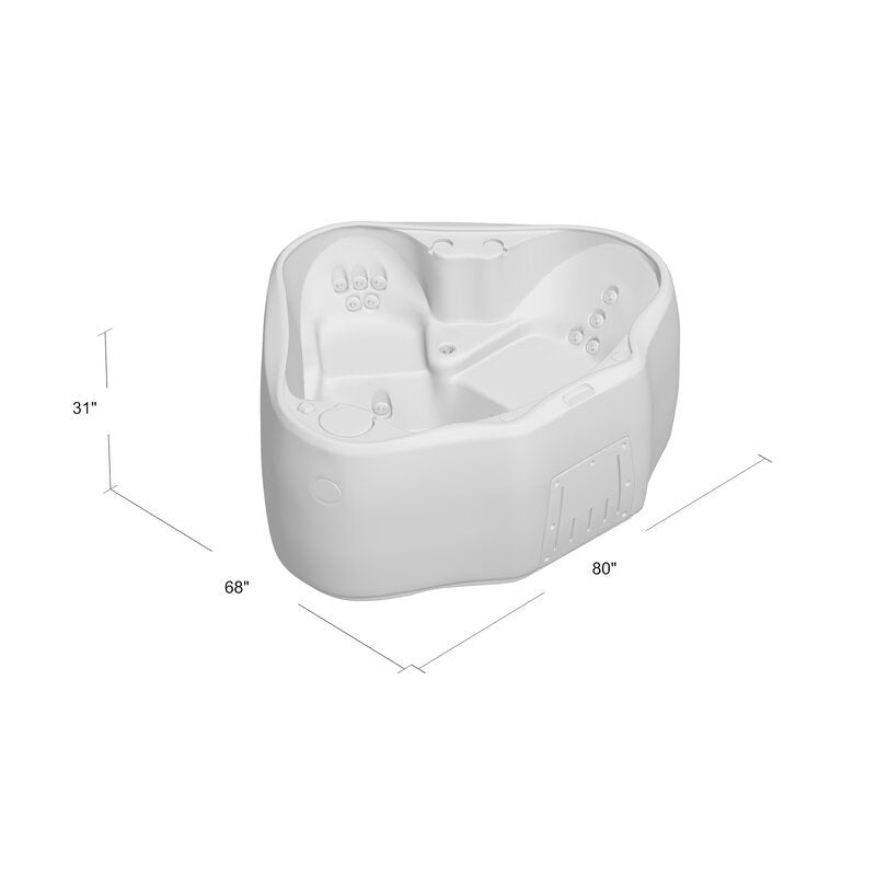 AquaRest Discover AR300 Premium 2-Person 20-Jet Oval Plug & Play Hot Tub with Ozonator. LED Waterfall and Stainless Steel Heater