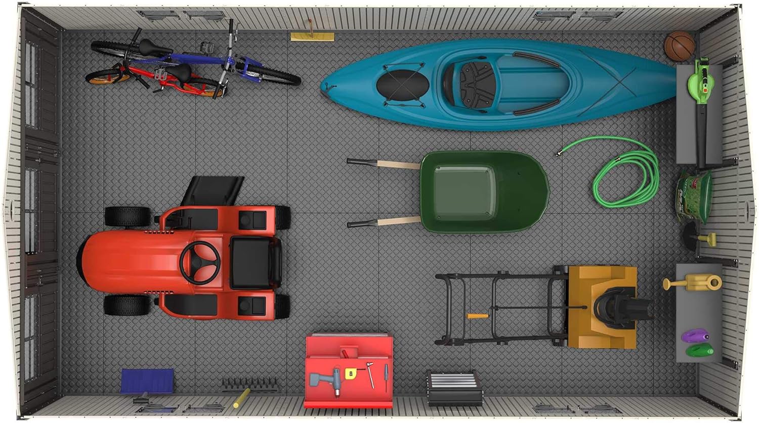 Lifetime 11 x 18.5 Ft. Outdoor Storage Shed. 11 x 18.5. Desert Sand