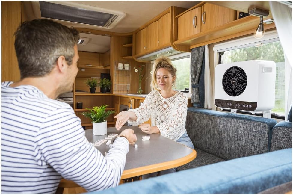Eurom Split AC3501 WiFi + App for Caravan, Motorhome, Camping, Boat, Bus, Camper, Caravan, Mobile Home, Mobile Air Conditioner with 3500 BTU, Cooling Capacity Max. 24 m³, Protection Class IP24