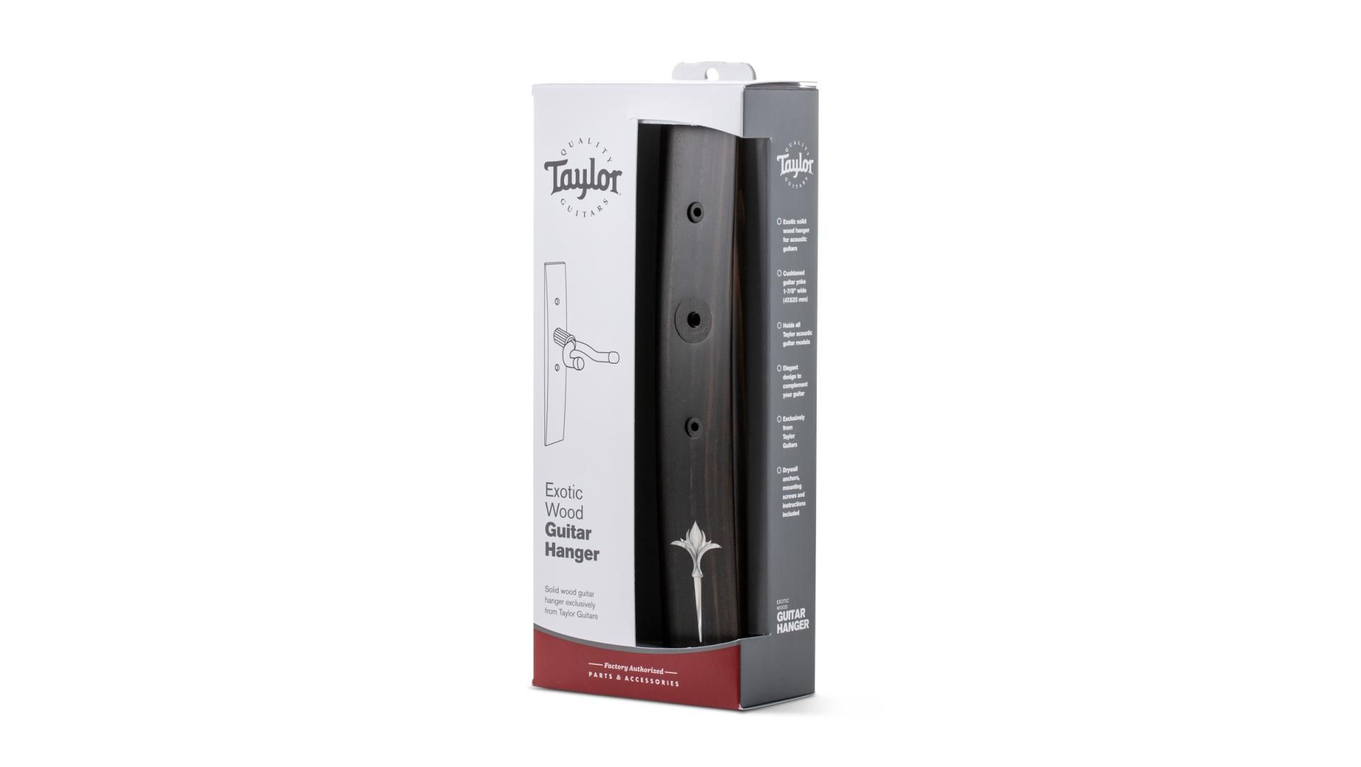 Taylor Nouveau Guitar Hanger - Ebony, Acrylic Inlay