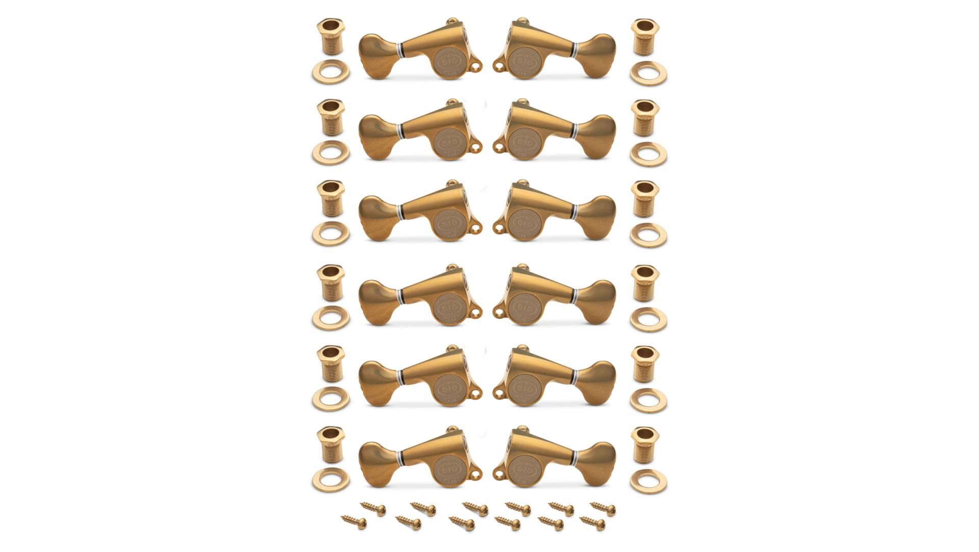 Gotoh Tuners 18:1 - 12-String, Antique Gold