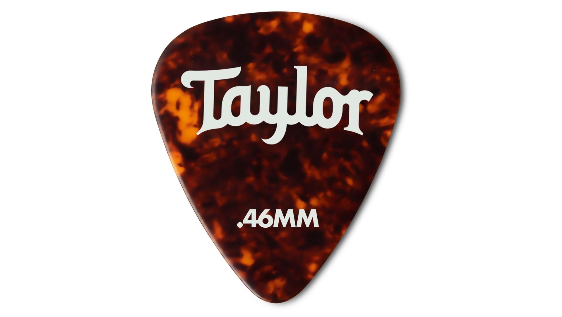 Taylor Celluloid 351 Guitar Picks, Tortoise Shell, 12-Pack