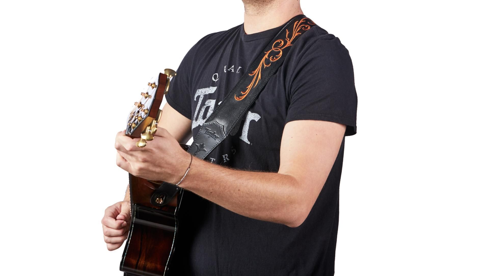 Taylor Nouveau Embroidered Leather Guitar Strap