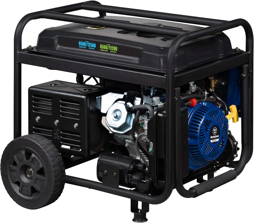 Westinghouse 12500 Watt Dual Fuel Home Backup Portable Generator, Remote Electric Start, Transfer Switch Ready, Gas and Propane Powered