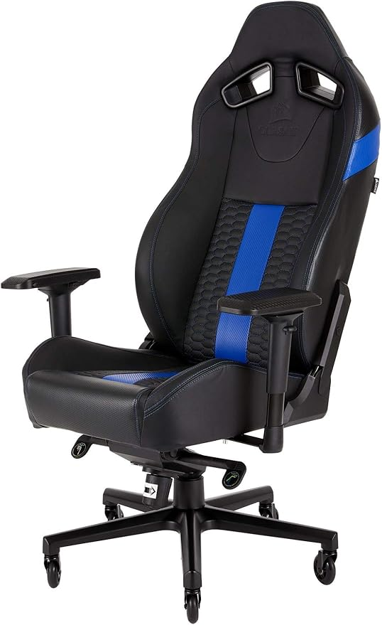 Corsair (Faux Leather Gaming, Racing and Office Chair, Easy Assembly, Ergonomic Swivel, Adjustable Seat Height & 4D Armrests, Comfortable Wide Seat with High Backrest)