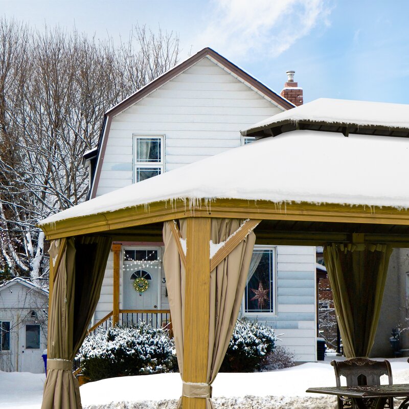 Cavus 20 Ft. W x 12 Ft. D Galvanized Steel Patio Gazebo