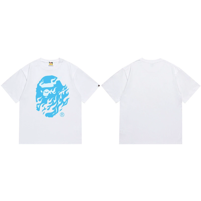 A BATHING APE® Black & Blue Flame Ape Head T-shirt