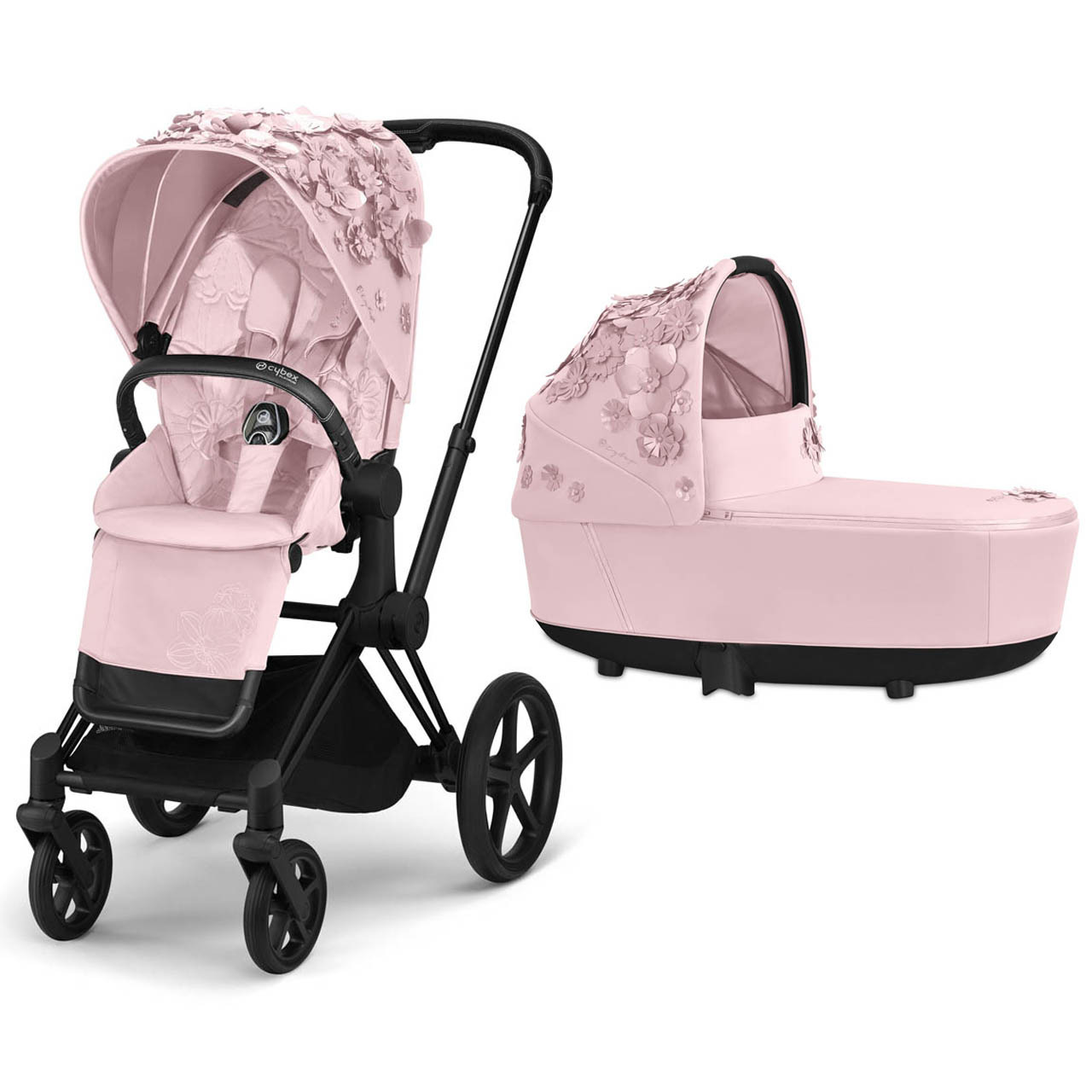 Cybex Priam Stroller Set New Generation Simply Flowers Fashion Edition Pale Blush