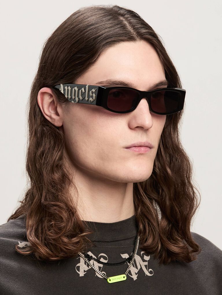 PALM ANGELS Black Angel Sunglasses