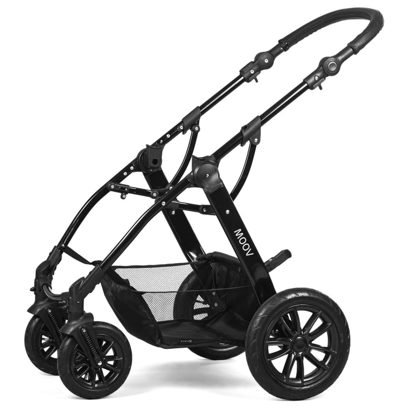 Kinderkraft MOOV 3 in 1 Stroller, Cane Stroller, Trio, Baby Stroller, Baby Pram, With Car Seat, Accessories, Universal Adapters, Carrycot, Big Wheels, 25kg,