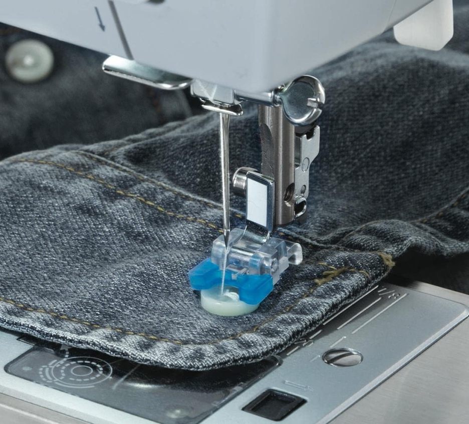 Singer Heavy Duty Jeans 6335M Denim with 32 stitches with powerful motor for thick fabrics, multiple layers and denim.