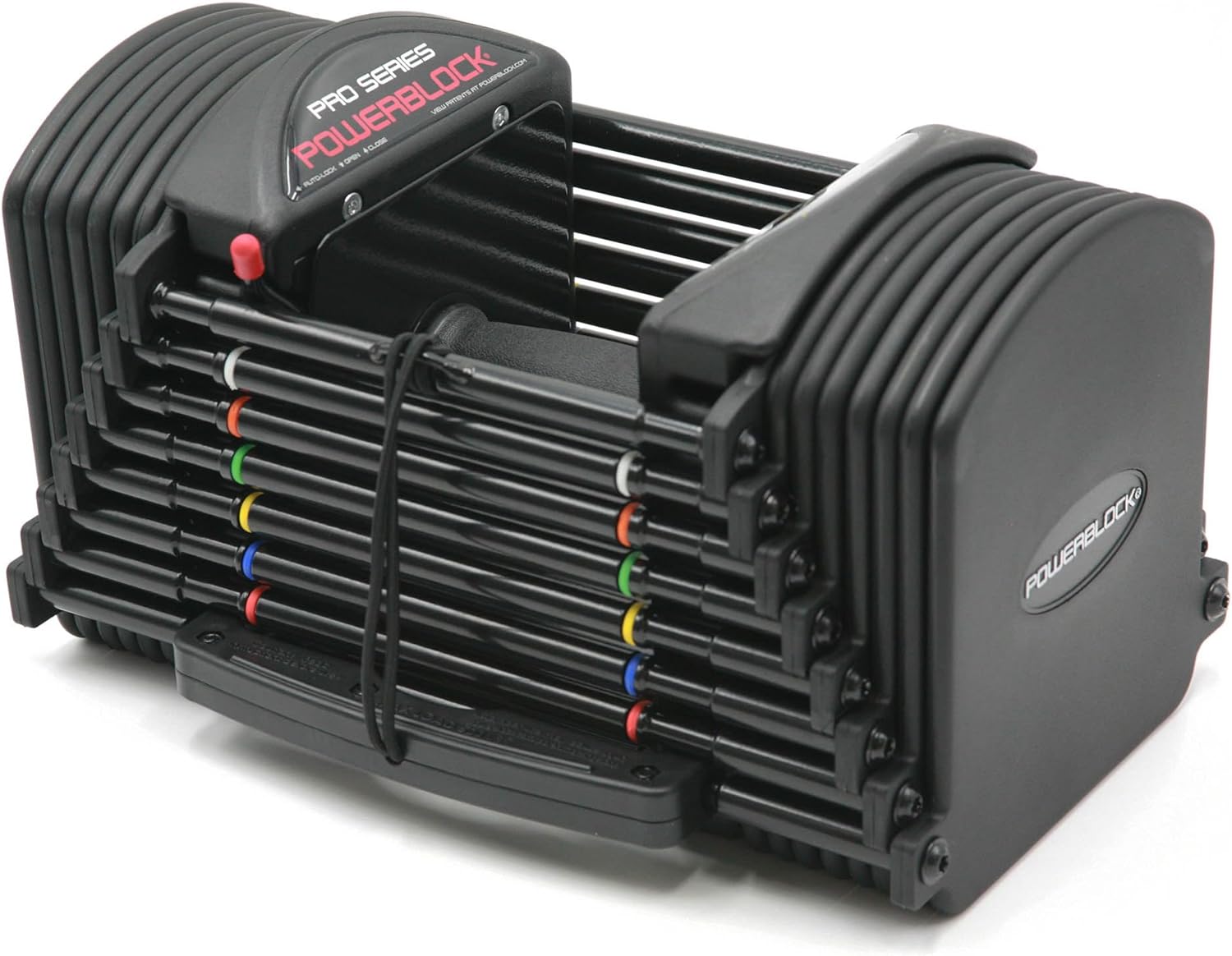 PowerBlock Pro 50 Adjustable Dumbbells, Sold in Pairs, 5-50 lb. Dumbbells, Durable Steel Build, Innovative Workout Equipment, All-in-One Dumbbells