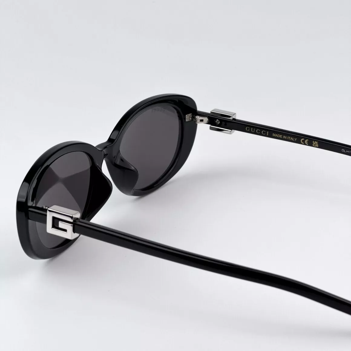 Gucci Women Sunglasses Black Grey Oval GG1684SA 001