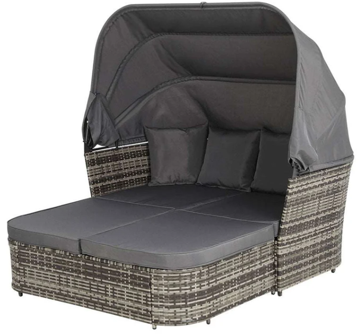Outdoor Daybed Sun Lounge Day Bed Pillows Rectangle